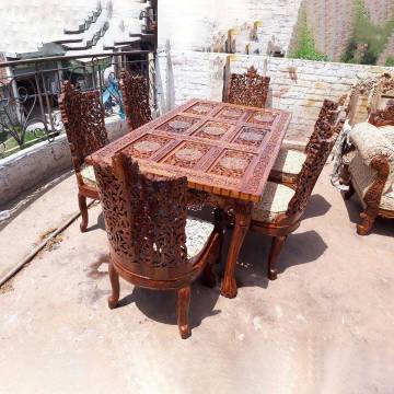 Carved Dining Table Manufacturers in Chandigarh