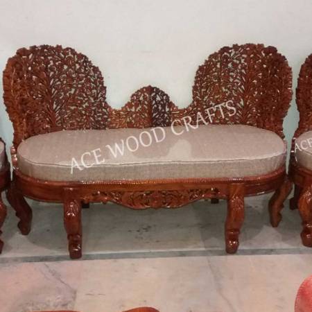 Beautiful Handicraft Wooden Sofa Set Manufacturers, Suppliers, Exporters in Punjab