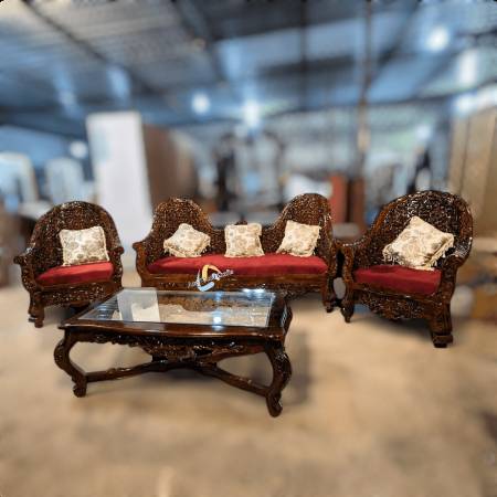 Classic Caravan Teakwood Sofa Handcrafted Luxury Furniture for Timeless Living Spaces Manufacturers, Suppliers, Exporters in Chandigarh