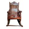 Flower Design Wooden Rocking Chair Manufacturers, Suppliers, Exporters in Sonipat