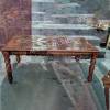 Hand carved Center Table With Full Brass Work Manufacturers, Suppliers, Exporters in Chandigarh