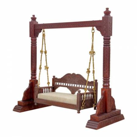Handcrafted Wooden Carved Swing Customizable Floor Standing Jhula Manufacturers, Suppliers in Saharanpur