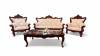 Luxurious Handcrafted 3+2 Seater with Jacquard Floral Upholstery Manufacturers, Suppliers in Saharanpur