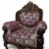 Maharaja Sofa Set – Handcrafted Sheesham Wood Sofa with Swift Mahroon Fabric Manufacturers, Suppliers, Exporters in Chandigarh