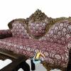 Maharaja Sofa Set – Handcrafted Sheesham Wood Sofa with Swift Mahroon Fabric Manufacturers, Suppliers, Exporters in Chandigarh