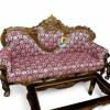 Maharaja Sofa Set – Handcrafted Sheesham Wood Sofa with Swift Mahroon Fabric Manufacturers, Suppliers, Exporters in Chandigarh