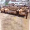 Teak Wood Sofa Set Natural Finish Manufacturers, Suppliers, Exporters in Punjab
