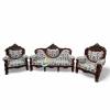 Turkish Teakwood Heart-Shaped 8-Seater Sofa Set in Rich Walnut Finish – Ottoman-Inspired Sofa for Living Room Manufacturers, Suppliers in Saharanpur
