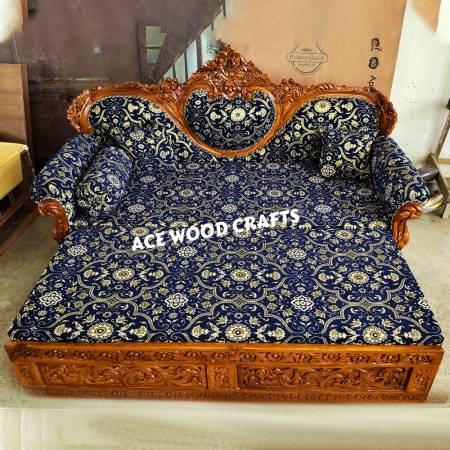 Wood Carved Sofa Cum Bed Manufacturers, Suppliers, Exporters in Chandigarh