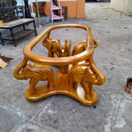Wooden Carved Center Table Handcrafted Sheesham Wood Coffee Table Manufacturers, Suppliers, Exporters in Chandigarh