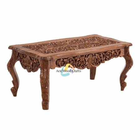 Wooden Carved Center Table Manufacturers, Suppliers, Exporters in Chandigarh