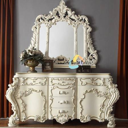Wooden Carved Dressing Table Manufacturers, Suppliers, Exporters in Chandigarh