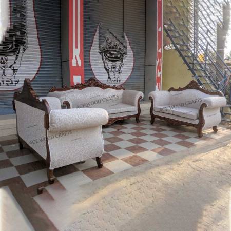 Wooden Carved Sofa Set Manufacturers, Suppliers, Exporters in Chandigarh