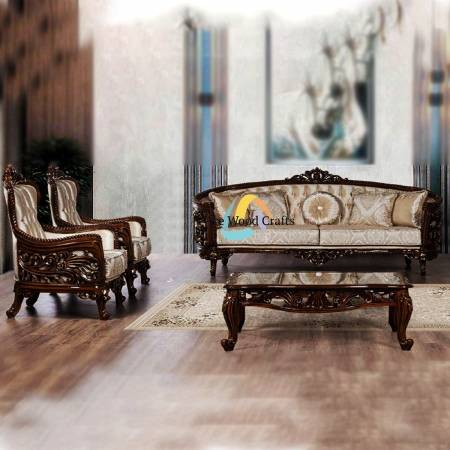 Wooden Classic Style Sofa Set Manufacturers, Suppliers, Exporters in Punjab