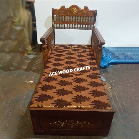 Wooden Single Sofa Cum Bed Manufacturers, Suppliers, Exporters in Chandigarh